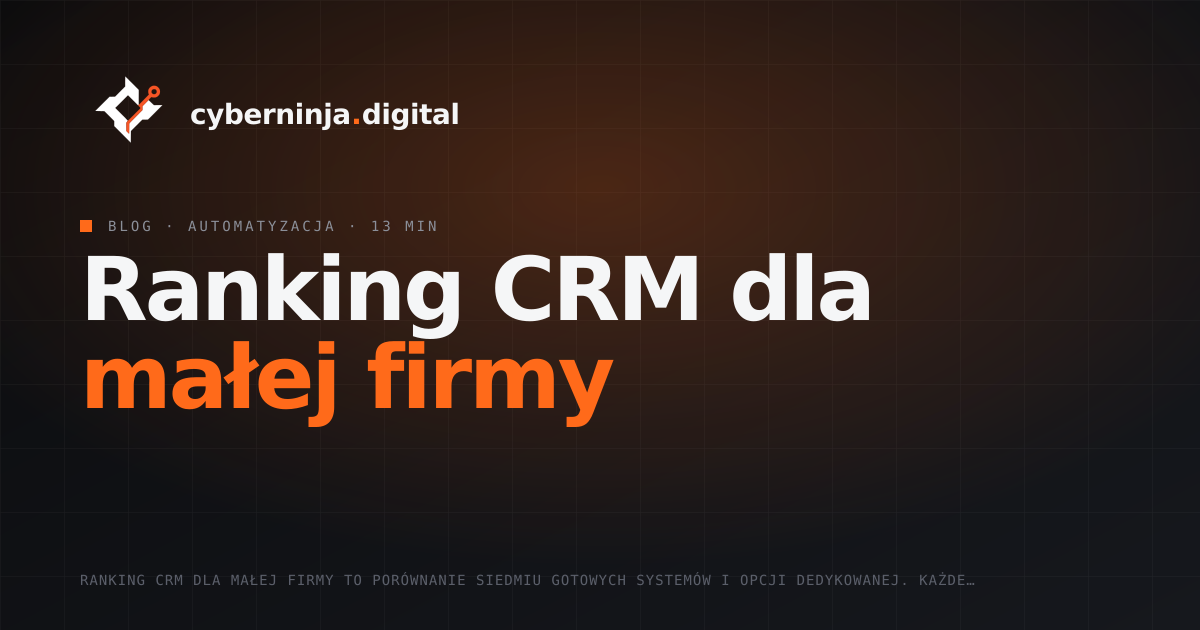 Ranking CRM dla małej firmy